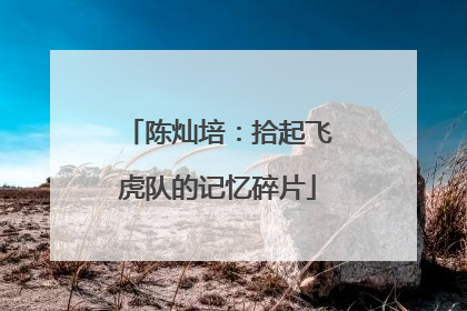陈灿培：拾起飞虎队的记忆碎片