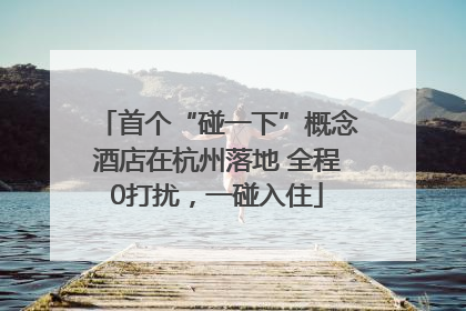 首个“碰一下”概念酒店在杭州落地 全程0打扰，一碰入住
