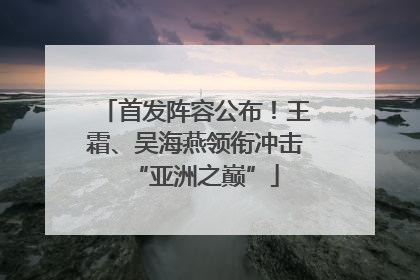 首发阵容公布！王霜、吴海燕领衔冲击“亚洲之巅”