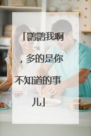 鹮鹮我啊，多的是你不知道的事儿