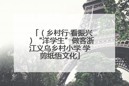 （乡村行·看振兴）“洋学生”做客浙江义乌乡村小学 学剪纸悟文化