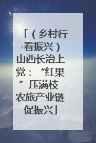 （乡村行·看振兴）山西长治上党：“红果”压满枝 农旅产业链促振兴