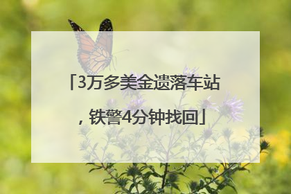 3万多美金遗落车站，铁警4分钟找回