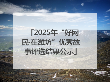 2025年“好网民·在潍坊”优秀故事评选结果公示