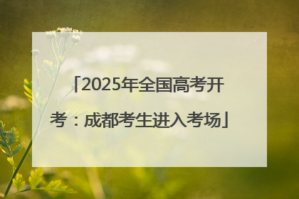 2025年全国高考开考：成都考生进入考场