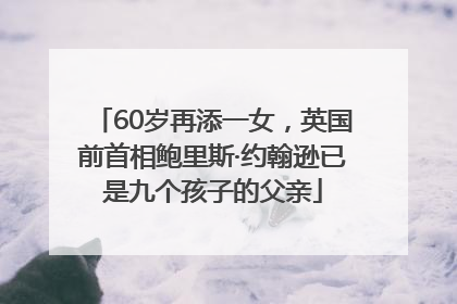 60岁再添一女，英国前首相鲍里斯·约翰逊已是九个孩子的父亲